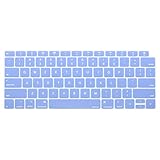 MOSISO Keyboard Cover Compatible Newest MacBook Air 13 Inch 2018 Release A1932 with Retina Display & Touch ID, Waterproof Dust-Proof Protective Silicone Skin, Serenity Blue