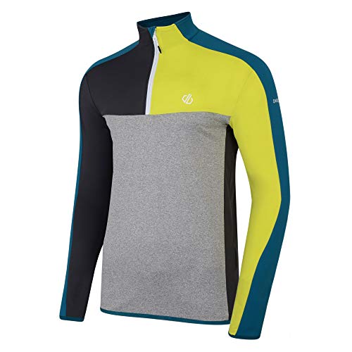 Dare 2b Herren Depose Core Stretch Lightweight Quick Drying Half Zip Top Dehnbare Mittelschicht, blau, L