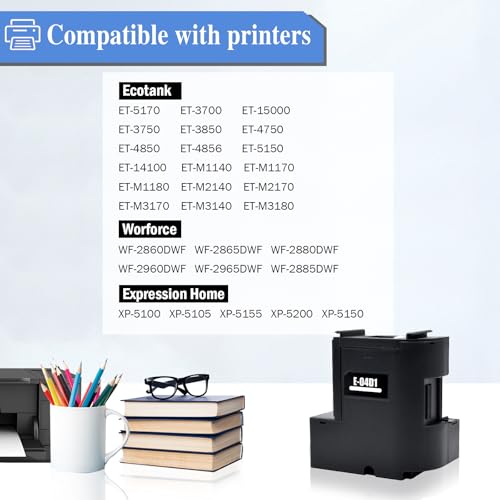 Boîte de Maintenance de l'encre Compatible pour Epson ET-4850 ET-4856 ET-5150 ET-5170 ET-15000 ET-M1170 ET-M1180 ET-M217