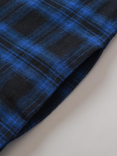 Esenchel Men's Cotton Flannel Nightshirt with Pockets4