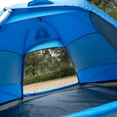 Carpa automática para camping 3-5 personas azul miniatura 7