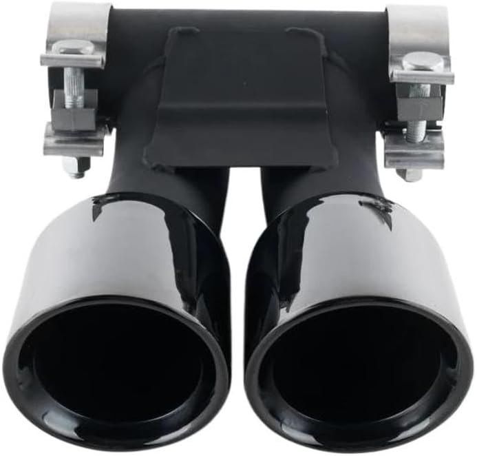 Spare Parts For Porsche Cayman For Boxster 987 981 718 Muffler 2008-2015 Exhaust Pipe Tailpipe Tip Nozzle Exhaust Head(Stainless steel black)