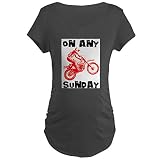 CafePress ON Any Sunday T-shirt de maternité - Noir - Medium