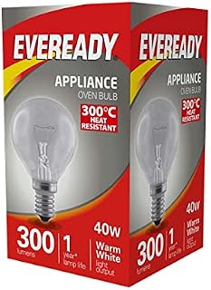 2 X Eveready 40 Watt Oven Bulb (300c)