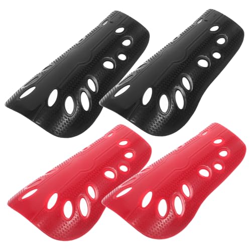2 Pairs Shin Guards Soccer Shin Pads Extra Lightweight Breathable Slide in Shin Guard for Football Training Match Outdoor Activities Protective Slip-in Shin Guards for Boys Girls (Dust Pink+Purple)