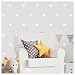Stars vinyl wall pattern sticker decals (3" set of 48, White)