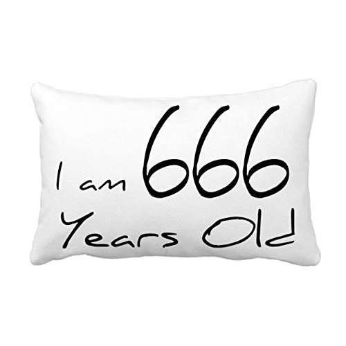 Coussin lombaire Je suis 666 Ans pour canapé housse avec insert multicolore 40x60 cm