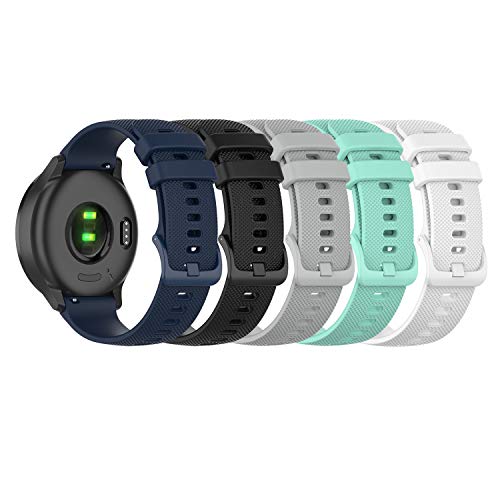 Tencloud - Correas de repuesto compatibles con Garmin Approach S40, correa de silicona suave para el reloj inteligente Approach S40/Vivoactive 3/Vivoactive 3M/Venu/Forerunner 245M Cover