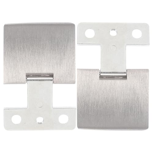 FUOYLOO 2 Piezas Bisagras para Puertas de Vidrio de Aleación de Zinc Instalación Fácil y Simple para Armarios y Vitrinas en Color Plata