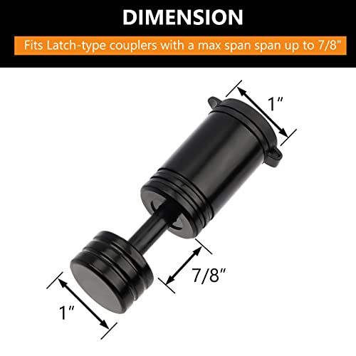 Meta Hardware Trailer Tongue Coupler Lock 1/4" Dia, Trailer Hitch Lock With 7/8 Inch Span Fits Latch-Type Coupler, Solid Hitch Locks With Keys For Towing Boat Truck Rv Car Trailer #TOP1
