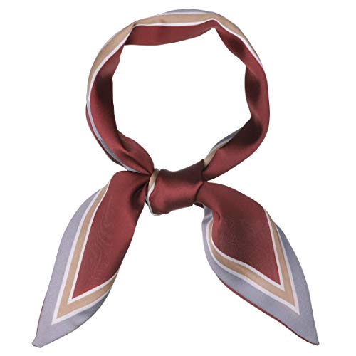 Allegra K Women's Skinny Scarf Ribbon Hair Band Heart Print Handbag Handle Neck Scarf