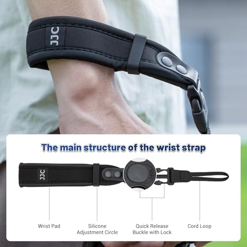 Image of JJC Updated Soft Camera Hand Strap Wrist Strap for Canon EOS R RP R5 R6 R10 | for R6 Mark II III M6 M50 Mark II M200 Sony A7V A7IV A7III A7II A7R VI V A7RIV III A7S III & More Mirrorless DSLR Cameras