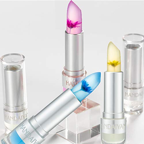 Petansy 3 Colors Lip Set Jelly Flower Lipstick Waterproof Lip Makeup Durable Lipgloss Cosmetics Set With Gift Box (3 Pcs) #TOP7