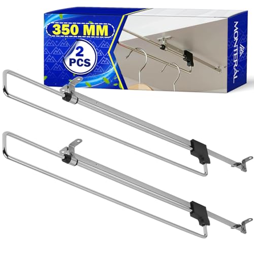 2 Piezas Perchero Extensible Armario 350