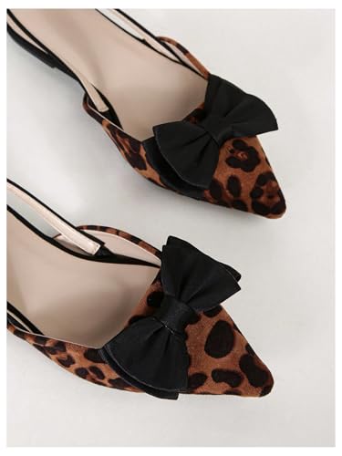 Image of Verdusa Women's Bow Pointed Toe Flat Shoes Slingback Flats Dress Shoes