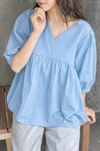 Image of Zilcon Women's Cotton Plain Styles Short Kurti for Women V-Neck Half Sleeve || Kurti for Woman || Short Kurtis for Woman
