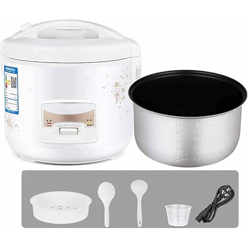 Arrocera De 5 litros con Vaporera, Capacidad para 7 Porciones, Olla Antiadherente, Cocción Automática, Función para Mantener Caliente, Multiusos para Arroz Blanco, Arroz 5l