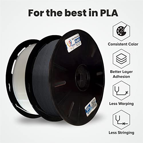 Image of 3 idea Imagine Create Print 3Idea Premium PLA 1.75mm 3D Printer Filament Bundle | Dimensional Accuracy + /- 0.03mm (2KG Total, 1KG /Spool) | 2 Colors Combo (Black, White,)