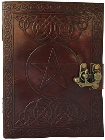 Creative Leather Art Wicca Journal diario de cuero cuaderno de cuero cuaderno de bocetos de cuero diario vintage diario vintage de cuero