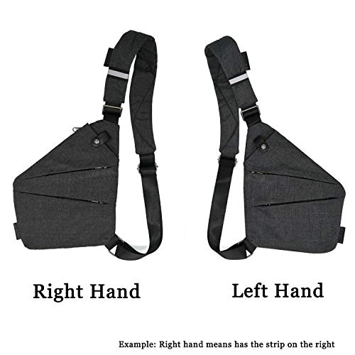 Tolog Sling Bag Fashion Digital Silm Shoulder Bag Men Multi-Functional Crossbody Backpack Anti-Theft Gun Chest Bag (Right Hand) #TOP6