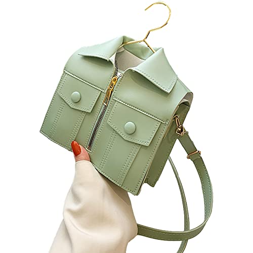 Bolso Satchel Formado Camisa Mujer PU Verde miniatura 2