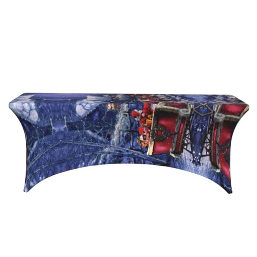 Nappe rectangulaire élasthanne imprimé Noël EdWal premium - 3