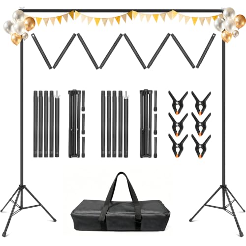YAYOYA Backdrop Stand 10 x 8 Ft (WxH) 7 Widths Adjustable Background Stand