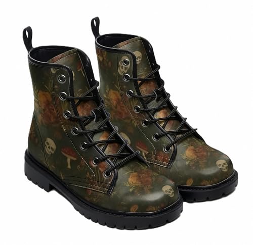 Bottes chevillières femme imprimées motifs citrouille et chauve-souris