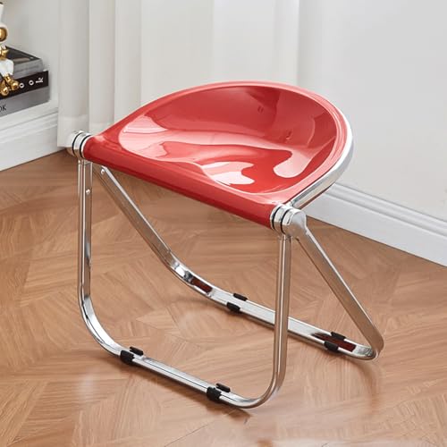 Taburete plegable transparente, diseño plegable rápido y fácil, ideal para banquetes, bares, oficina en casa, cocina, solución de asiento portátil ligera que ahorra espacio