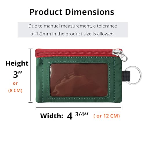 Image of RFID Blocking Travel Wallet with Adjustable Lanyard, Small Nylon Zipper Pouch and Badge Holder for ID, Credit Cards, Cash, Keys, Commuters (Coffee+DarkYellow)
