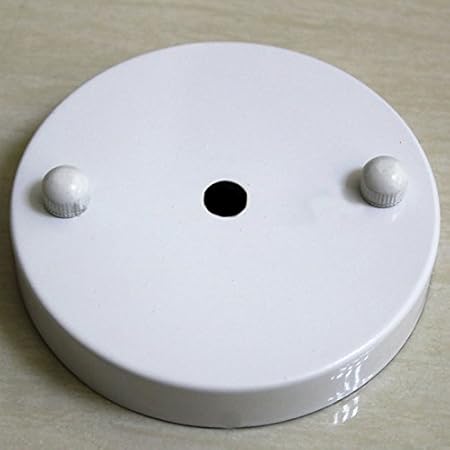 XiuFen 10CM Ceiling Base Plate Round Metal Pendant Light Accessories 10cm White Base