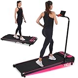 ERGOLIFE 2-in-1 Folding Treadmill for Home Workout, Compact Office Running Machine with...