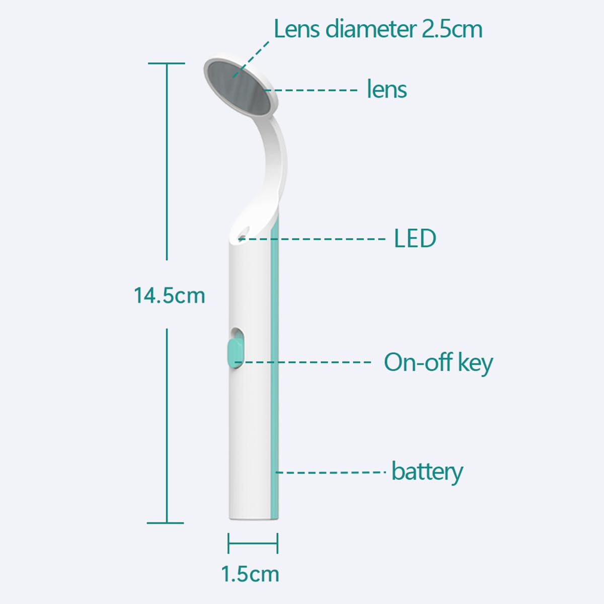 Espejos dentales con luz LED, Espejo antivaho para Cuidado bucal