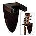 TESLYAR Guitar Holder Wall Mount Ash Wood Wooden Guitar Hanger Hook Stand Rack Guitar Hanger for Electric Classic Acoustic and Bass Guitar Musical Instruments Hardwood (Black)