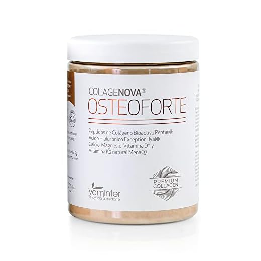 COLAGENOVA - Osteoforte con Menaq7 - Complemento Alimenticio que Ayuda a Mejorar la Densidad Ósea - Sabor Chocolate (Básico)