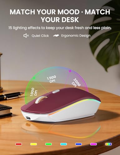 Image of Wireless Keyboard and Mouse Combo, RGB Backlit, Rechargeable & Light Up Letters, Full-Size, Soft Typing, Sleep Mode, 2.4GHz Quiet Keyboard Set for Mac, Windows, Laptop, PC, Trueque KM42Pro
