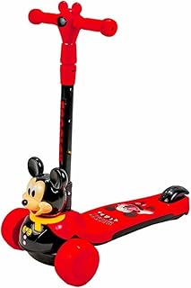 سكوتر تزلج ذو 3 عجلات للأطفال مع أضواء وامضة وموسيقى وعجلتين وفواصل خلفية مع ثلاث خطوات قابلة للتعديل للأولاد والبنات من كاتبل