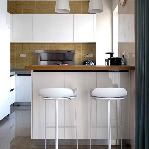 Yenhome Glossy White Adhesive Vinyl Cabinet Liner 24" X 118" Waterproof Self Adhesive Drawer And Shelf Liner For Kitchen Cabinets Removable Peel And Stick Wallpaper For Furniture Wardrobe Renew #TOP4