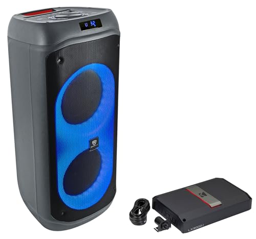 Audiosavings Bundle: Kicker 51LX30001 3000W Monoblock Class-D Car Amplifier Bundle with Rockville BASS Party 8 Dual 8