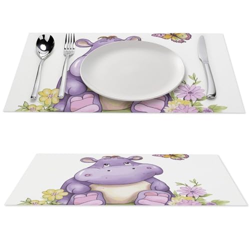 Sets de table de cuisine lavables en PVC contre taches et chaleur