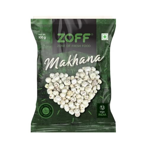 Image of Zoff Phool Makhana 100Gm | Super Crunchy & Roasted Fox Nuts | Handpicked & 100% Natural | Healthy Anytime Snack for All Ages