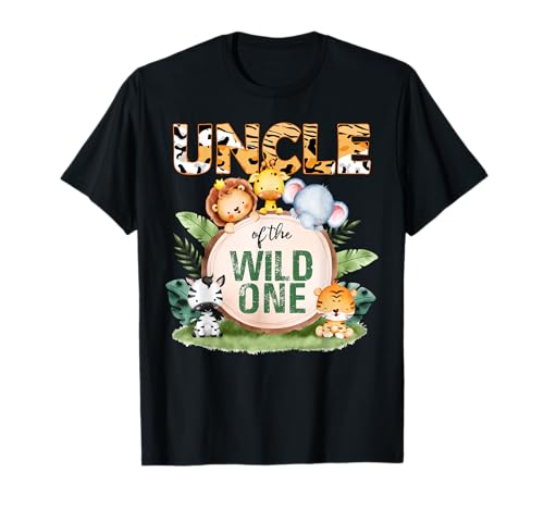 Uncle Of The Wild One - Safari de primer cumpleaños a juego con la familia Camiseta