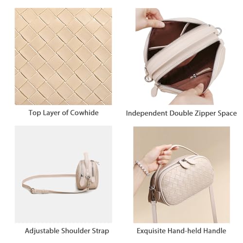 Woven Crossbody Bag for Women | Small Structured Shoulder Purse with Top Handle & Adjustable Strap4