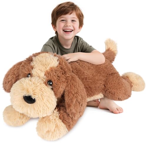 SuzziPals Giant Biscuit Dog Stuffed Animal 30'', Big Soft Dog Plush Gifts
