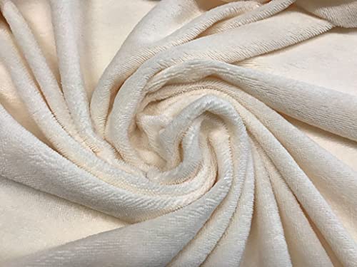 Tela de Felpa de BAMBU, Color Crudo, de Algodón y Viscosa, para Uso Infantil, 1 Metro X 150 CMS