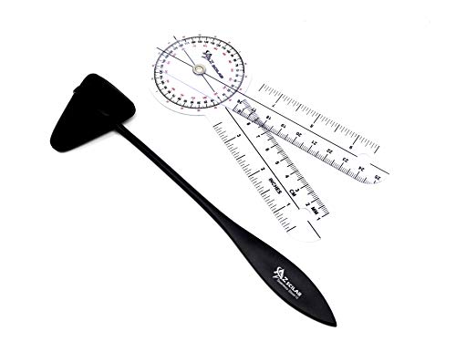 Goniómetro plástico 6 pulgadas 360° ISOM con martillo reflejo miniatura 1