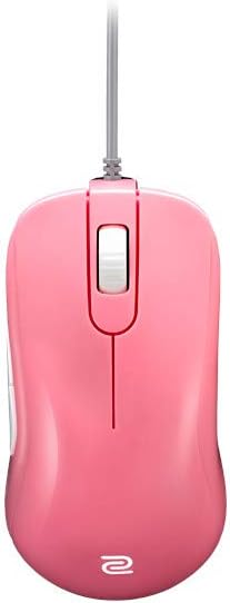 ZOWIE S2 DIVINA VERSION PINK Gaming Mouse (SHORT, MIDDLE SIZE, AMBIDEXTROUS FOR RIGHT HAND, DRIVER FREE 5 BUTTONS, 400/800/1600/3200 DOTS PER INCH, DIVINA project)