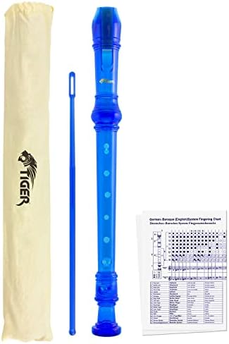 Tiger Music Soprano Recorder, Blue (REC7-BL)