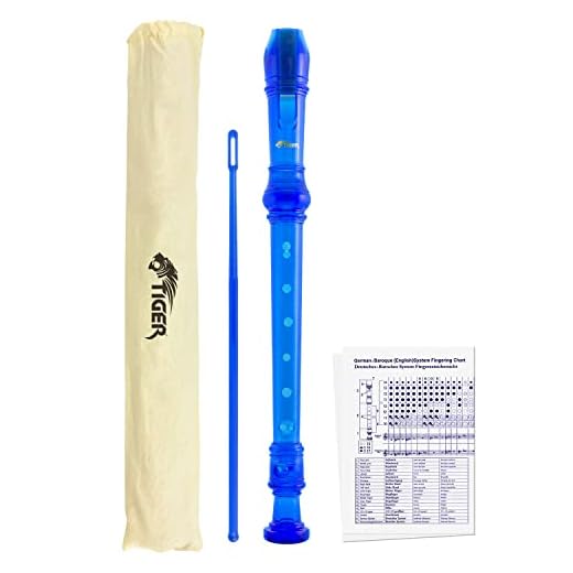 Tiger REC7-BL - Flauta dulce soprano en si, color azul