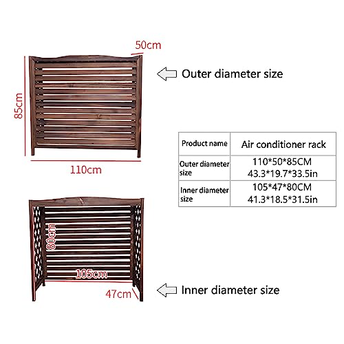 Soporte para flores de madera maciza para aire acondicionado de diseño robusto 8